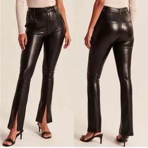 Black Leather Women's Pants